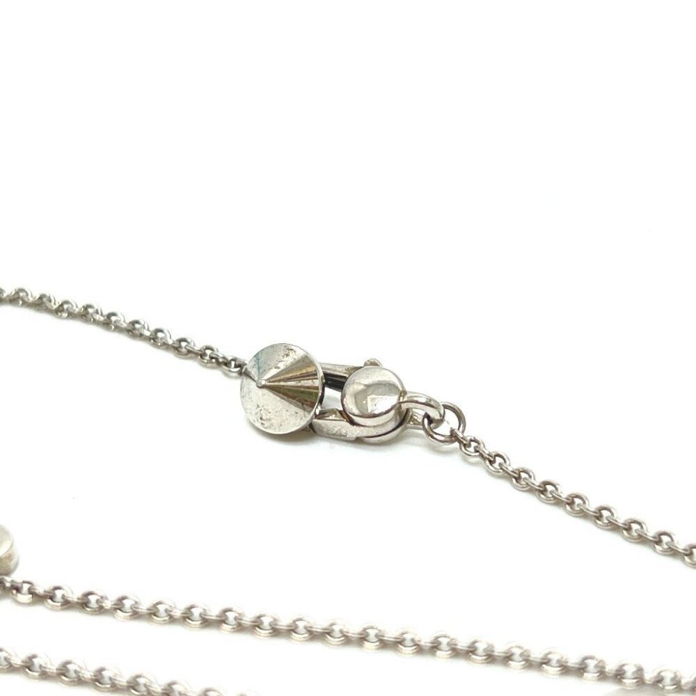 GUCCI Blue Topaz Heart chain long Necklace SV925 Silver - Picture 9 of 10